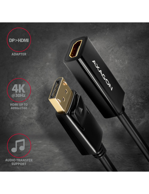 AXAGON | Active adapter | DisplayPort to HDMI | 0.15 m
