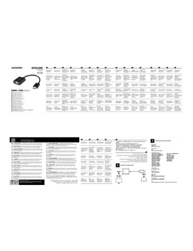 AXAGON | RVH-VGN, HDMI - VGA Reduction Adapter | 0.15 m