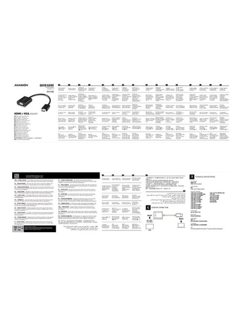 AXAGON | RVH-VGN, HDMI - VGA Reduction Adapter | 0.15 m