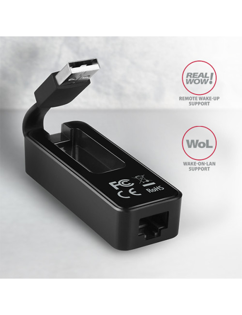 AXAGON ADE-XR USB 2.0 Ethernet 10/100 adapter with automatic installation