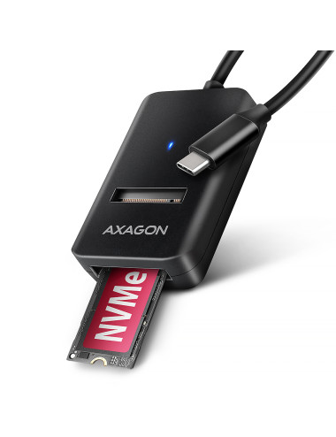 AXAGON USB-C 10Gbps adapter for fast connection of M.2 NVMe and SATA SSD, USB-C cable 10 cm | ADM2-CM