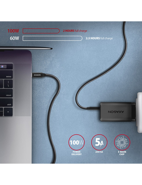 AXAGON Data and charging USB 2.0 cable, 1.5 m | BUCM32-CM15AB | USB-C to USB-C