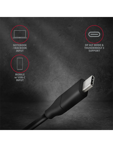 AXAGON Active cable | USB-C to DisplayPort | 1.8 m