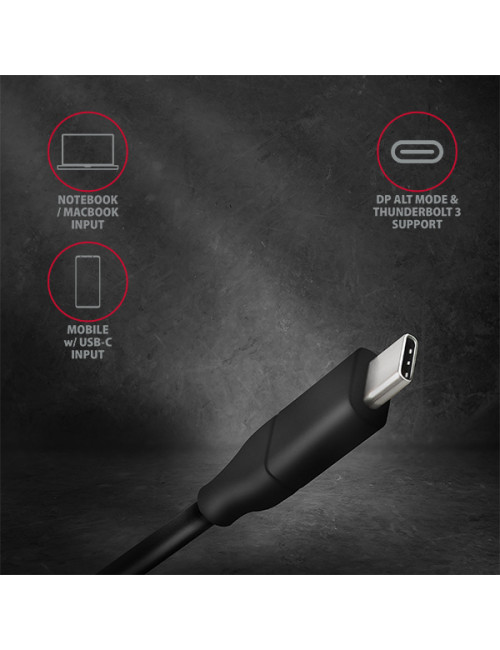 AXAGON Active cable | USB-C to DisplayPort | 1.8 m