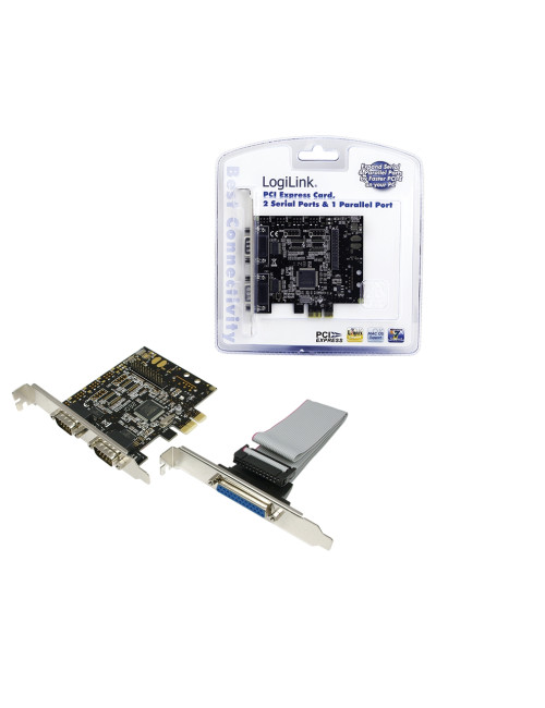 Logilink | 2 x serial (COM), 1 x parallel (LPT) | PCIe