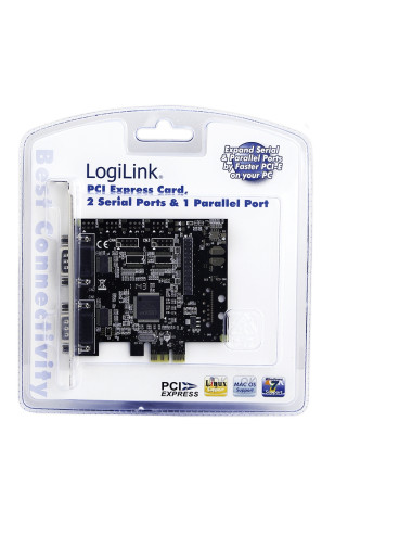 Logilink | 2 x serial (COM), 1 x parallel (LPT) | PCIe