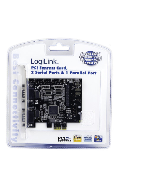 Logilink | 2 x serial (COM), 1 x parallel (LPT) | PCIe