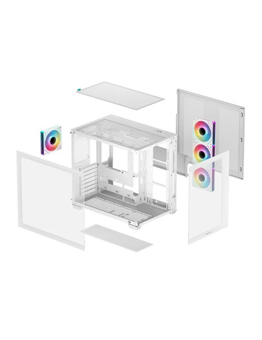Deepcool CG530 4F WH | White | Mid Tower | Power supply included No