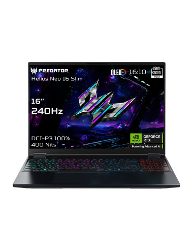 Acer Predator Helios Neo 16S AI PHN16S-71-95J5 16" FHD i9-275HX/64GB/1000GB/NVIDIA GF RTX 5070 Ti/Win11/ENG kbd/Black/2Y Warrant
