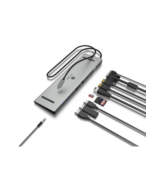 Raidsonic Docking Station | IB-DK2106a-CPD | Ethernet LAN (RJ-45) ports 1 | VGA (D-Sub) ports quantity 1 | HDMI ports quantity 2