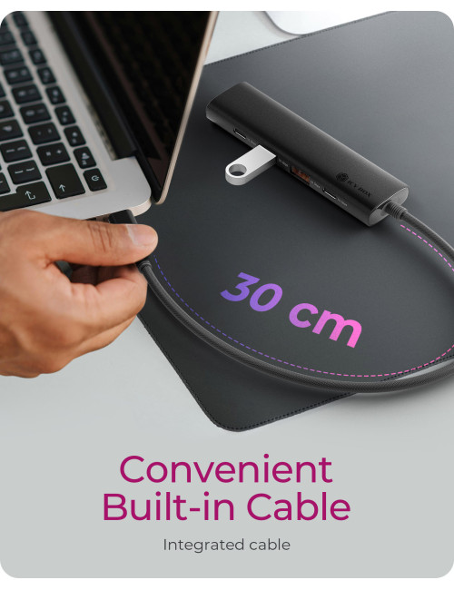 Raidsonic | 4-Port USB 3.2 Gen 2 Hub with Power Delivery | IB-HUB1437-CPD