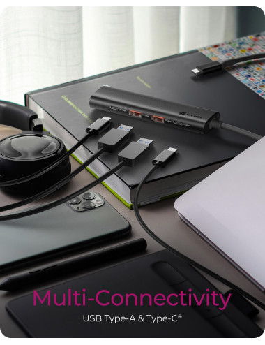 Raidsonic | 4-Port USB 3.2 Gen 2 Hub with Power Delivery | IB-HUB1437-CPD