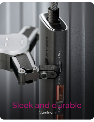 Raidsonic | 4-Port USB 3.2 Gen 2 Hub with Power Delivery | IB-HUB1437-CPD