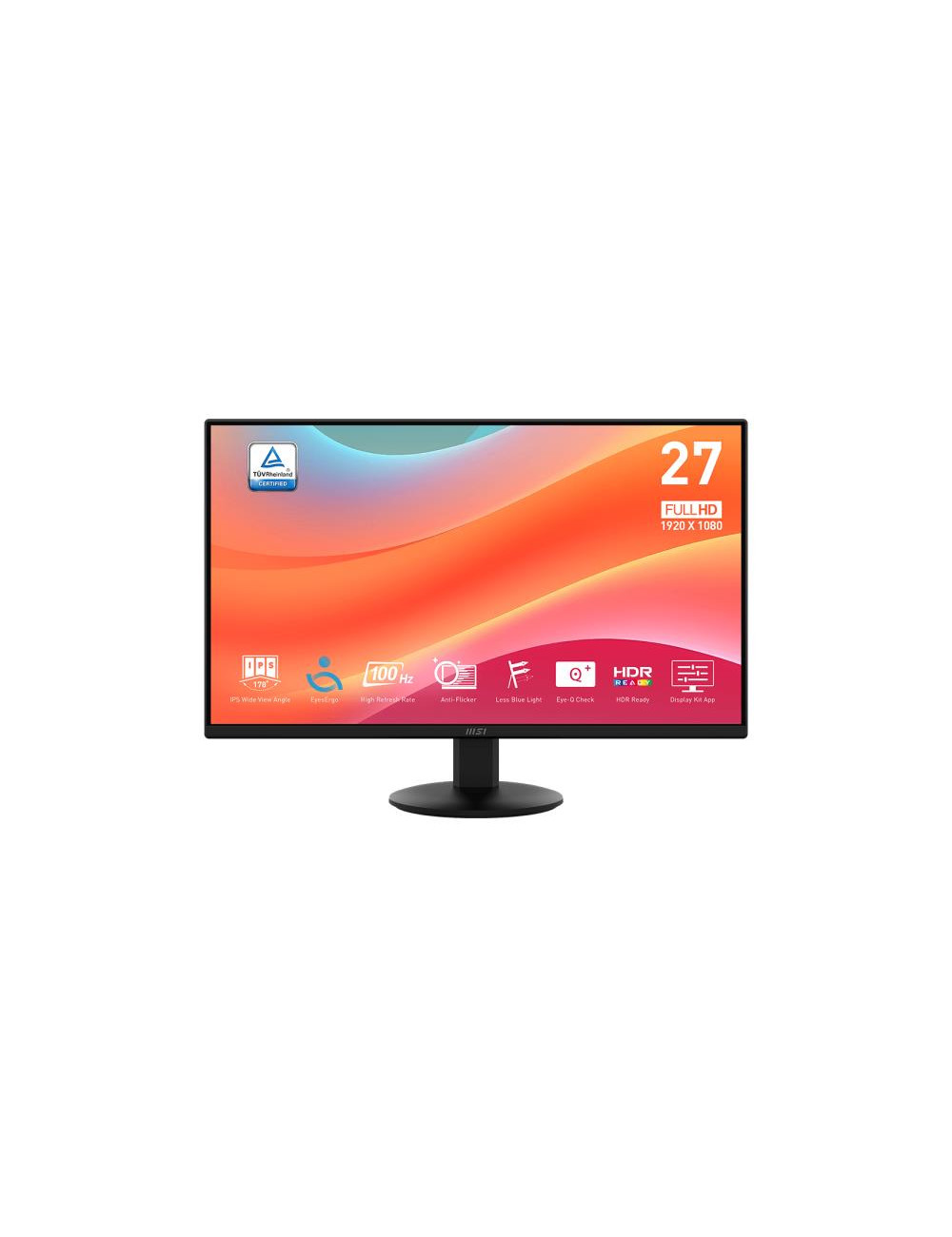 LCD Monitor|MSI|PRO MP272L|27"|Business|Matte|Panel IPS|1920x1080|16:9|100Hz|1 ms|Tilt|Colour Black|PROMP272L