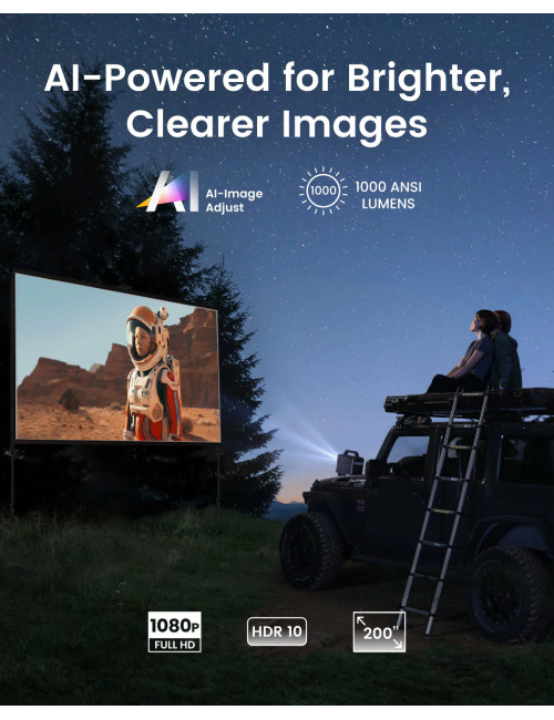 Anker Nebula Mars 3 | Full HD (1920x1080) | 1000 ANSI lumens | Black | Wi-Fi