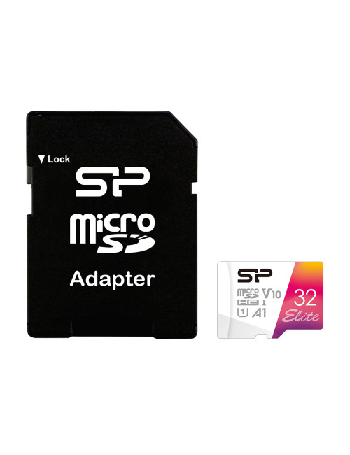 Silicon Power | microSDHC UHS-I Memory Card | Elite | 32 GB | microSDHC/SDXC | Flash memory class 10
