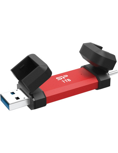 Silicon Power DS72 | 1000 GB | USB Type-A/USB Type-C 3.2 Gen 2 | Red