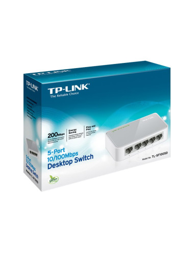 TP-LINK | Switch | TL-SF1005D | Unmanaged | Desktop | 10/100 Mbps (RJ-45) ports quantity 5 | Power supply type External | 36 mon