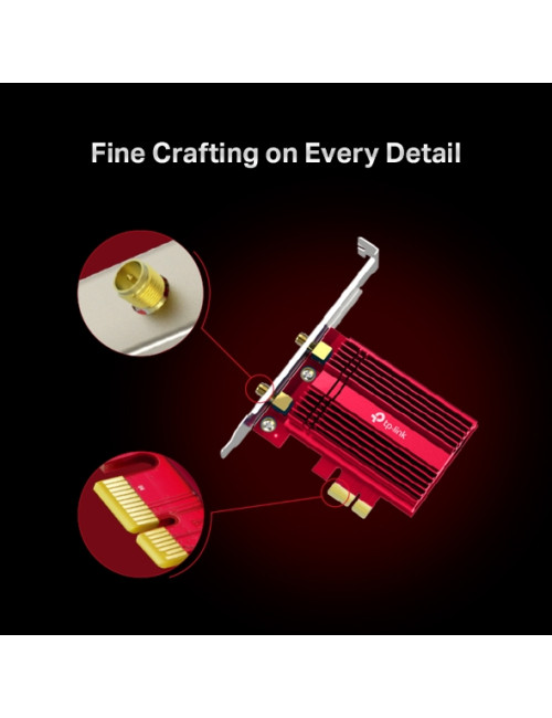 TP-LINK | TX3000E | AX3000 Wi-Fi 6 Bluetooth 5.0 PCIe Adapter | 2.4GHz/5GHz | Antenna type 2xHigh-Gain External Antennas | 574+2