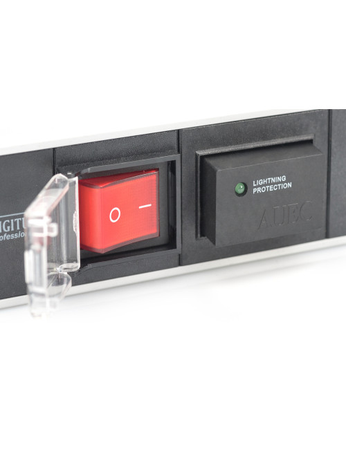 Digitus | 1U Aluminum PDU, rackmountable, 7x safety outlet 16A Plug, 250VAC 50/60Hz, switch, surge protection | DN-95407