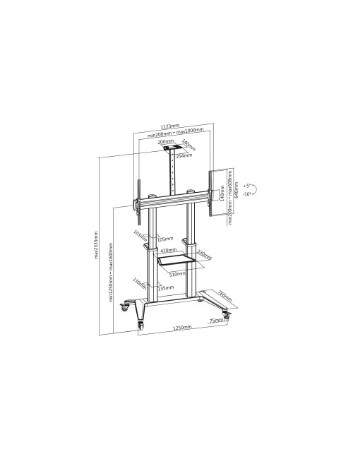 Digitus | Other | 70-120 " | Maximum weight (capacity) 140 kg | Black
