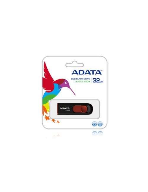 ADATA | C008 | 32 GB | USB 2.0 | Black/Red