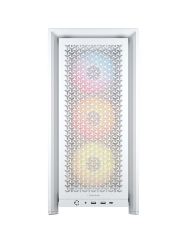 Corsair PC Case | Frame 4000D RS ARGB Modular | White | Mid-Tower | Power supply included No