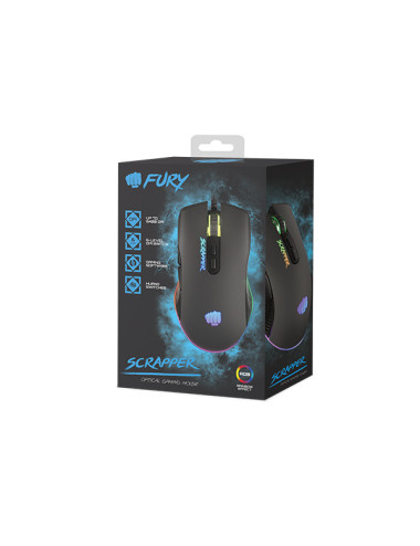 Fury | Gaming Mouse | Fury Scrapper | Wired | Optical | Gaming Mouse | Black | Yes