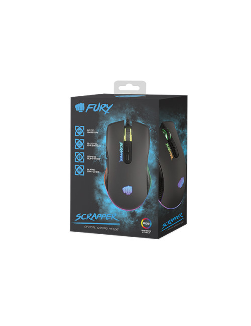 Fury | Gaming Mouse | Fury Scrapper | Wired | Optical | Gaming Mouse | Black | Yes