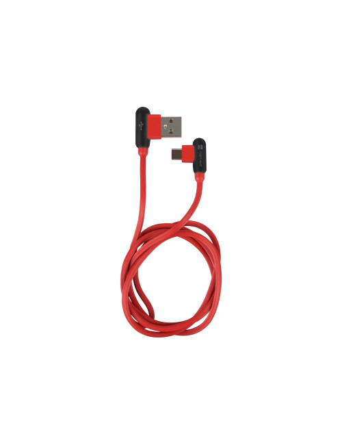 Natec Prati, Angled USB Type C to Type A Cable 1m, Red | Natec | Angled USB Type C to USB Type A | Prati | USB Type C | USB Type