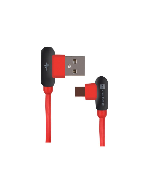 Natec Prati, Angled USB Type C to Type A Cable 1m, Red | Natec | Angled USB Type C to USB Type A | Prati | USB Type C | USB Type