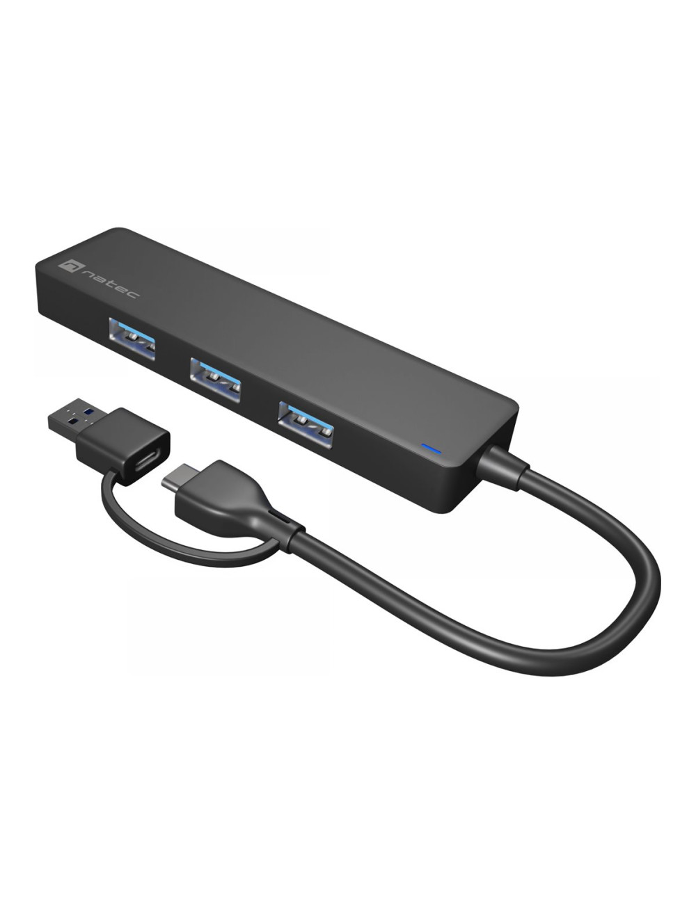 Natec USB 3.0 HUB, Mayfly, 4-Port, Black | Natec | USB 3.0 HUB, Mayfly, 4-Port | Moth NHU-1342 | Black | 0.15 m