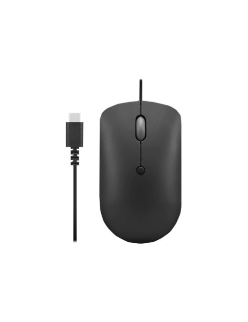 Lenovo | Compact Mouse | 400 | Wired | USB-C | Raven black