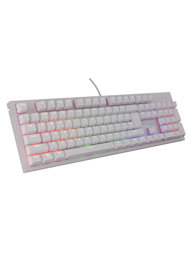 Genesis THOR 303 | Mechanical Gaming Keyboard | Wired | US | White | USB Type-A | Outemu Peach Silent