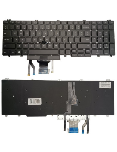 Keyboard DELL Latitude 5500, with backlight and trackpoint