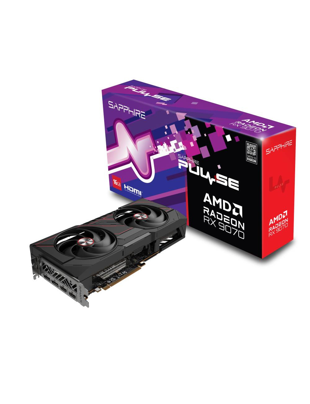 Graphics Card|SAPPHIRE|AMD Radeon RX 9070|16 GB|GDDR6|256 bit|PCIE 5.0 16x|Dual Slot Fansink|2xHDMI|2xDisplayPort|11349-03-20G