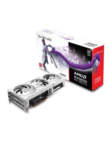 Graphics Card|SAPPHIRE|AMD Radeon RX 9070|16 GB|GDDR6|256 bit|PCIE 5.0 16x|Triple slot Fansink|2xHDMI|2xDisplayPort|11349-02-20G