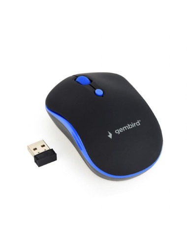 MOUSE USB OPTICAL WRL BLACK/BLUE MUSW-4B-03-B GEMBIRD