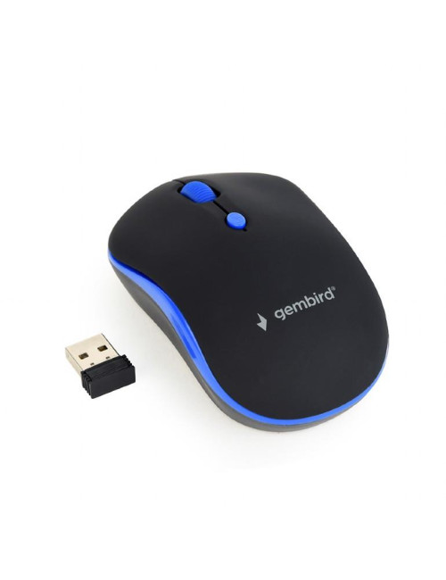 MOUSE USB OPTICAL WRL BLACK/BLUE MUSW-4B-03-B GEMBIRD
