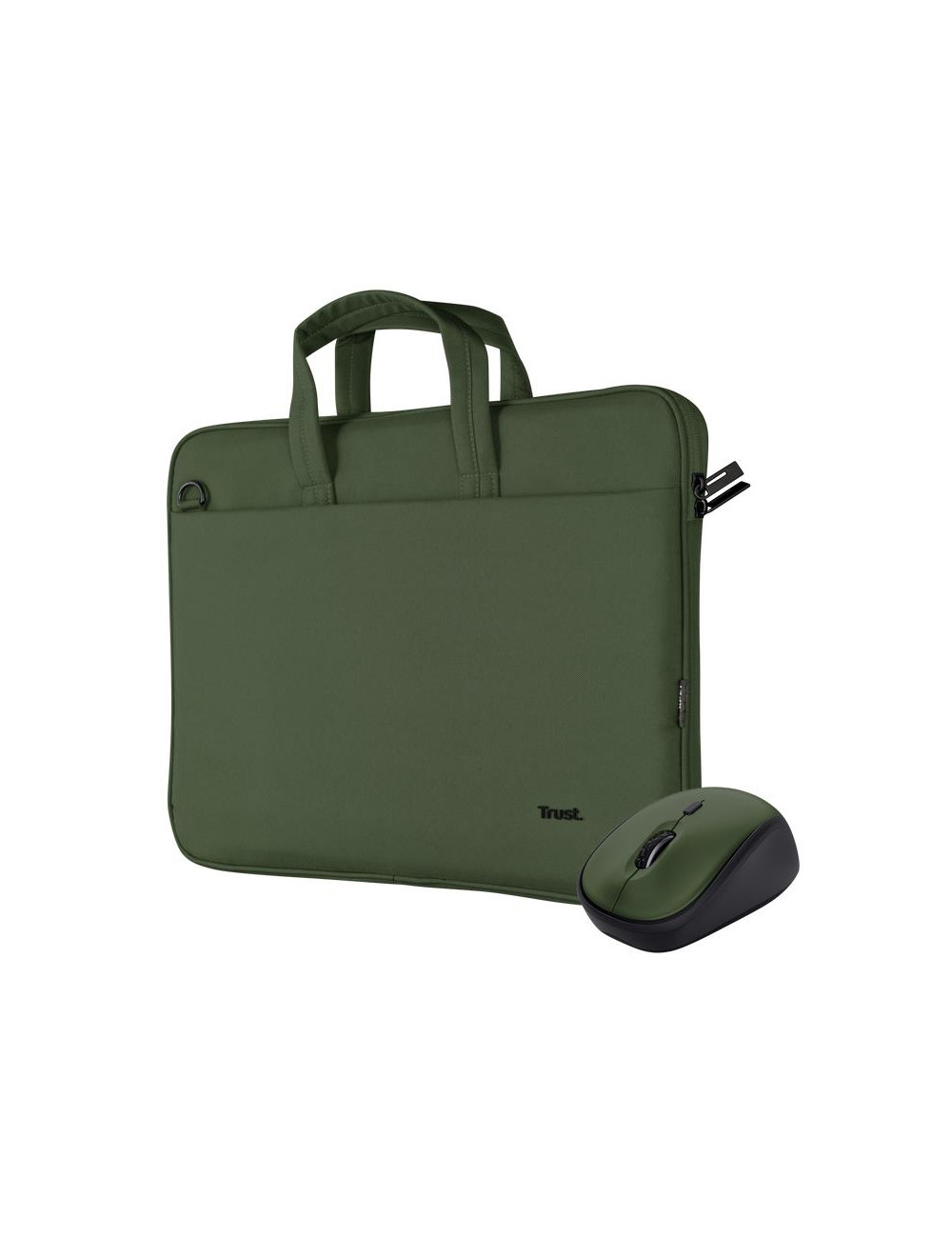 NB CASE BOLOGNA 16" +MOUSE SET/GREEN 24989 TRUST