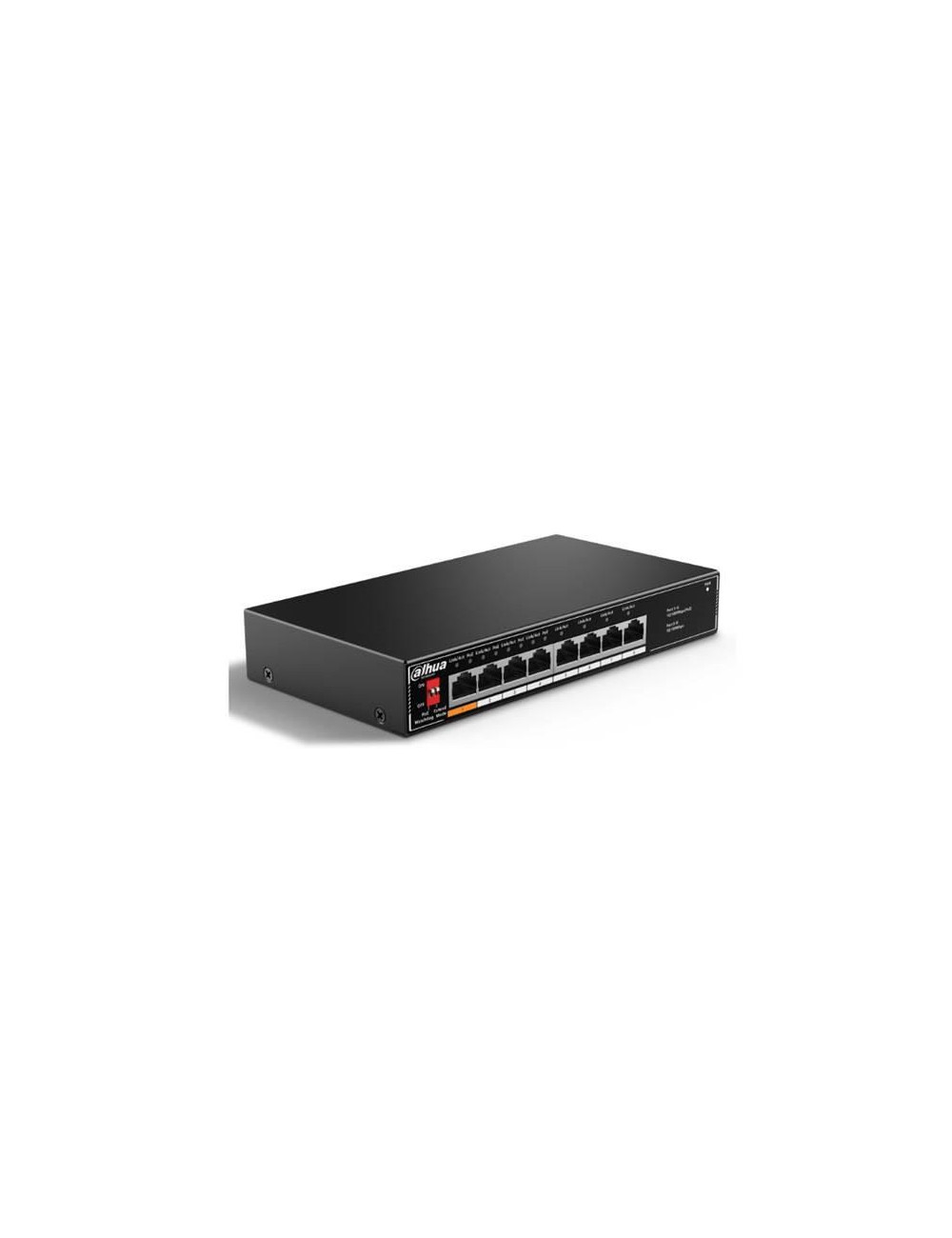 Switch|DAHUA|Desktop/pedestal|8x10Base-T / 100Base-TX|PoE ports 4|60 Watts|SF1008LP