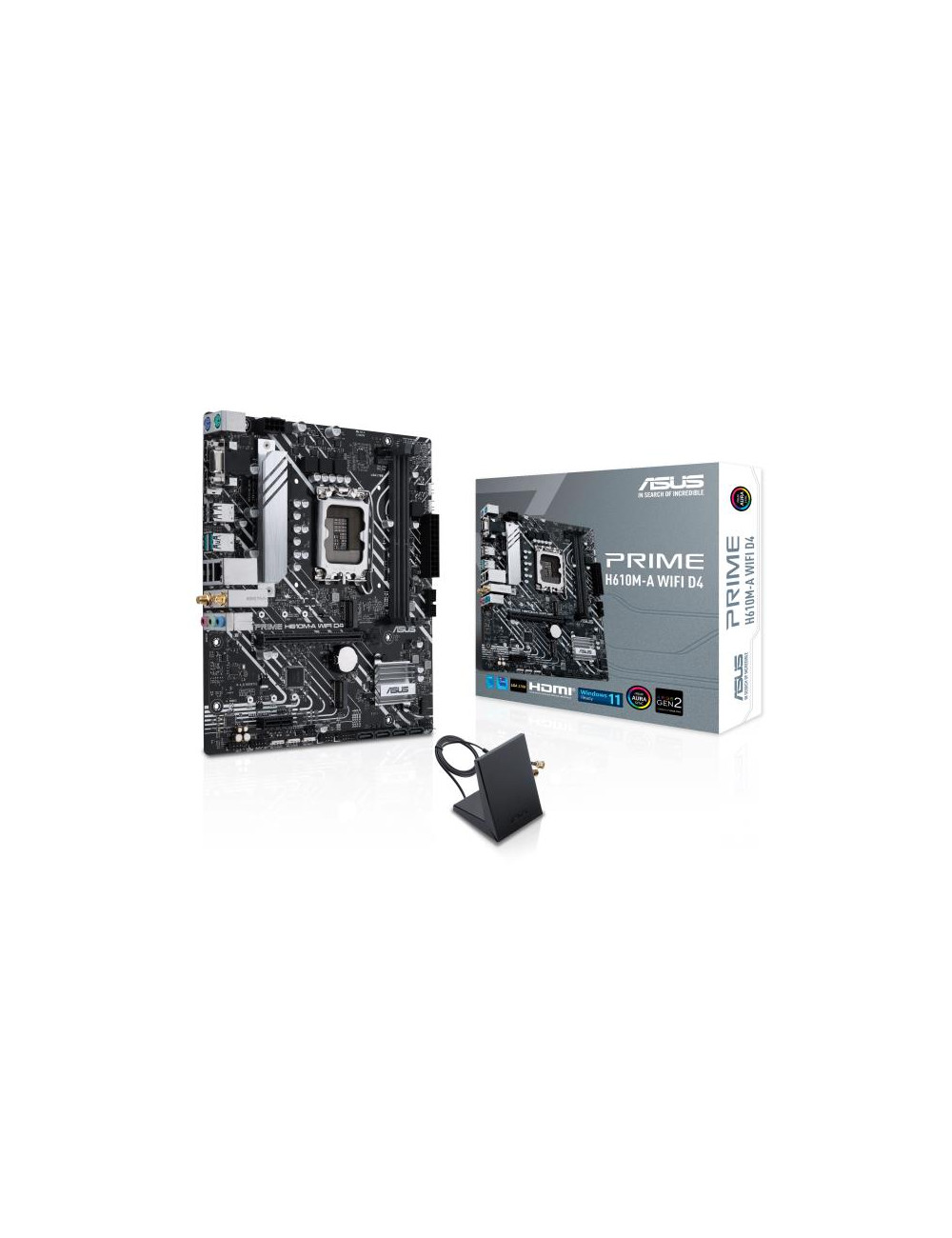 Mainboard|ASUS|Intel H610|LGA1700|Micro-ATX|Memory DDR4|Memory slots 2|1xPCI-Express 3.0 1x|1xPCI-Express 4.0 16x|2xM.2|1x15pin 