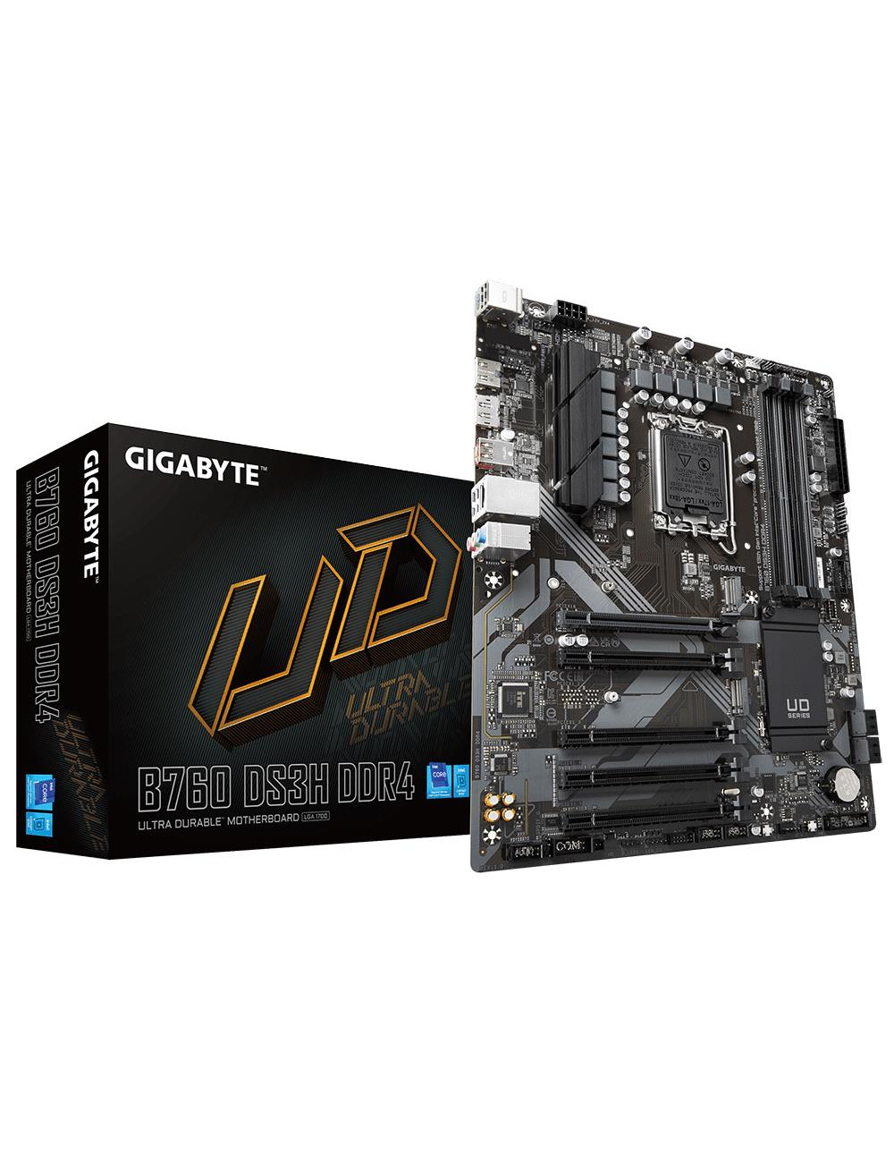 Mainboard|GIGABYTE|Intel B760 Express|LGA1700|ATX|Memory DDR4|Memory slots 4|4xPCI-Express 3.0 1x|1xPCI-Express 4.0 16x|2xM.2|1x