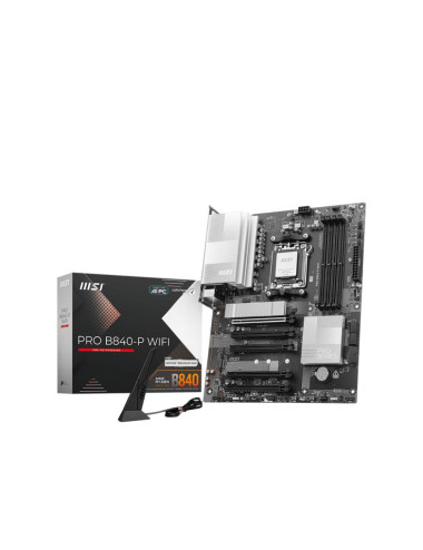Mainboard|MSI|AMD B840|SAM5|ATX|Memory DDR5|Memory slots 4|5xPCI-Express 16x|2xM.2|1xHDMI|1xAudio-In|1xAudio-Out|1xMicrophone|4x