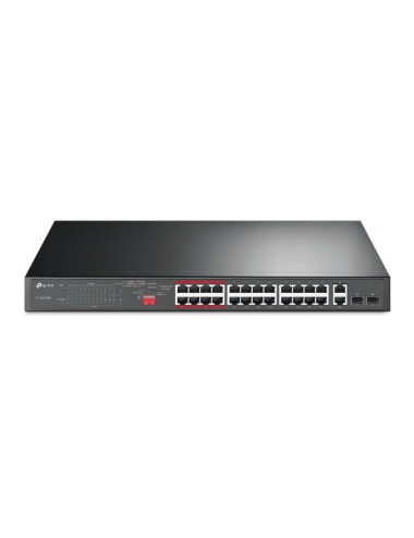 Switch|TP-LINK|TL-SL1226P|Desktop/pedestal|24x10Base-T / 100Base-TX|2x10Base-T / 100Base-TX / 1000Base-T|PoE+ ports 24|TL-SL1226