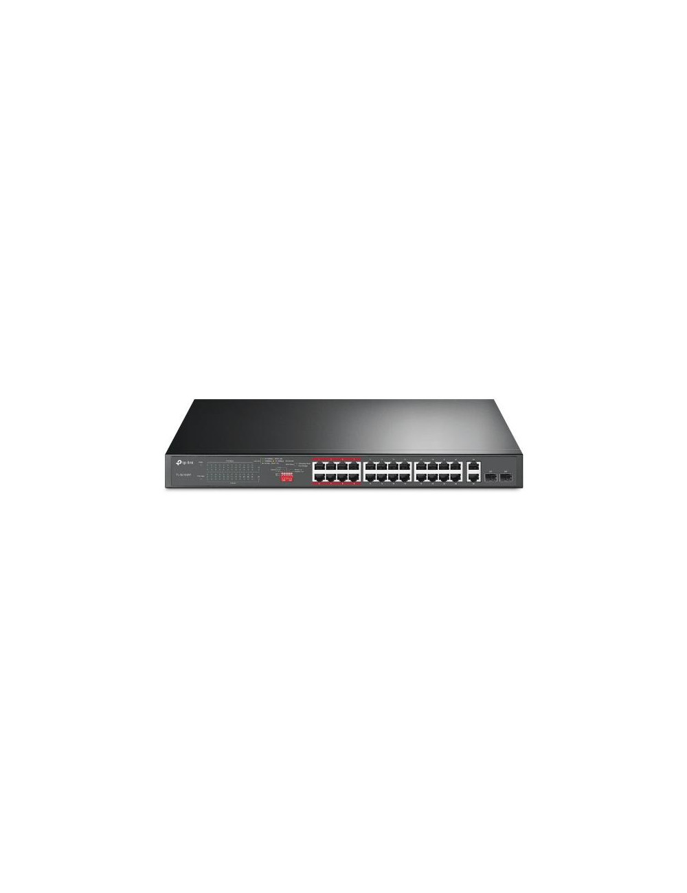 Switch|TP-LINK|TL-SL1226P|Desktop/pedestal|24x10Base-T / 100Base-TX|2x10Base-T / 100Base-TX / 1000Base-T|PoE+ ports 24|TL-SL1226
