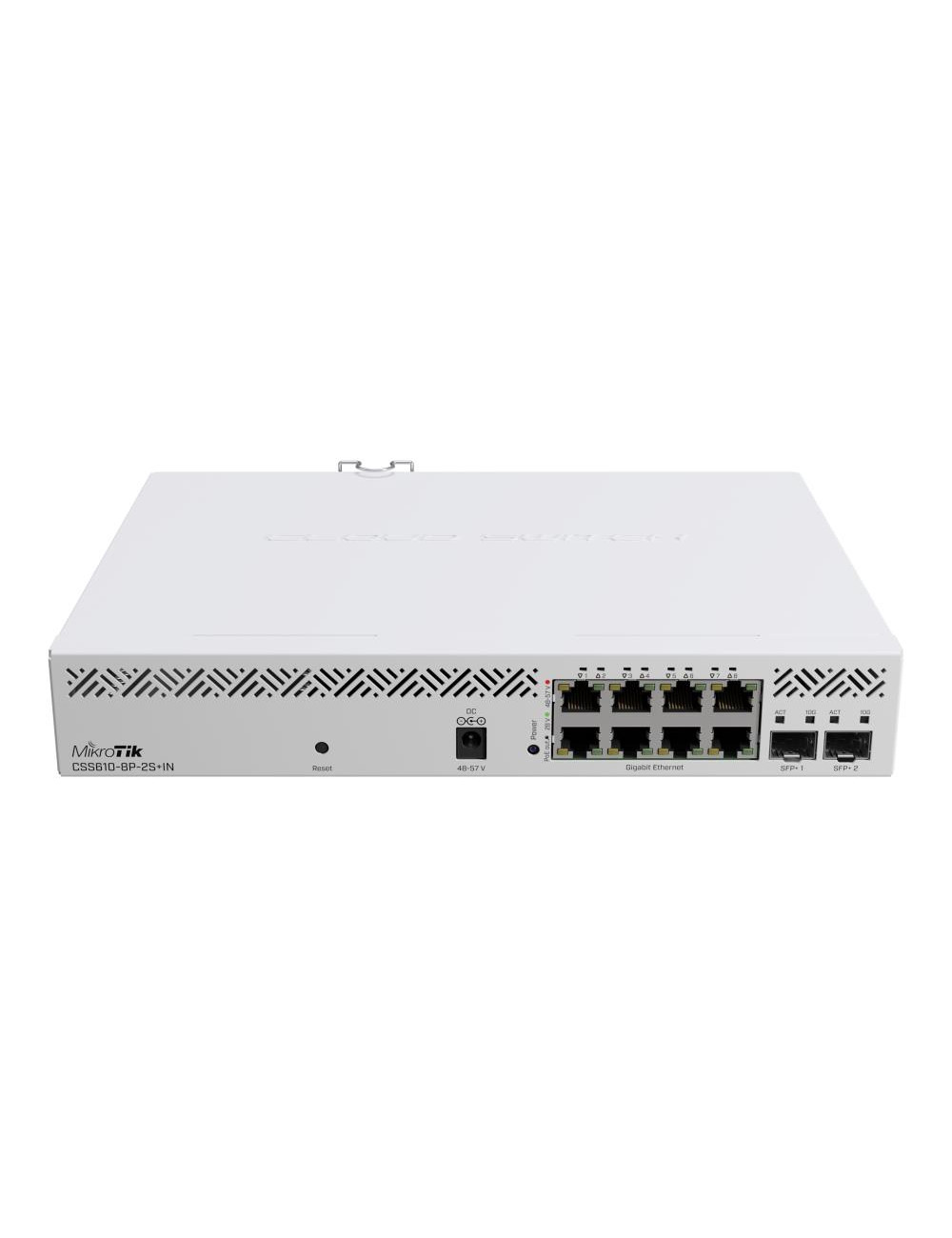 Switch|MIKROTIK|8x10Base-T / 100Base-TX / 1000Base-T|2xSFP+|CSS610-8P-2S+IN