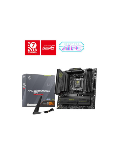 Mainboard|MSI|AMD B850|SAM5|Micro-ATX|Memory DDR5|Memory slots 4|1xPCI-Express 4.0 4x |1xPCI-Express 4.0 8x|1xPCI-Express 4.0 16