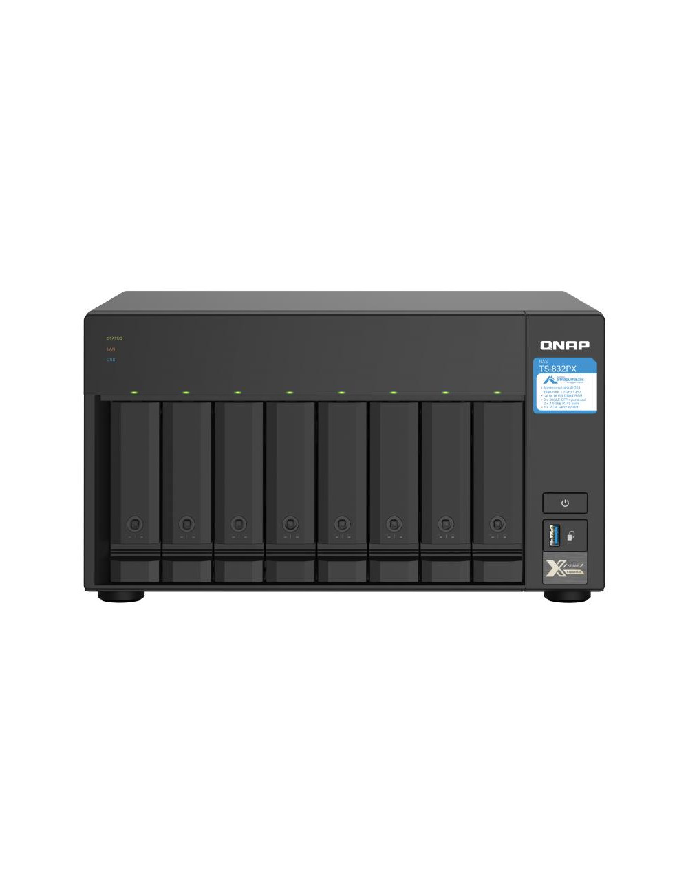 NAS STORAGE TOWER 8BAY/NO HDD TS-832PX-4G QNAP
