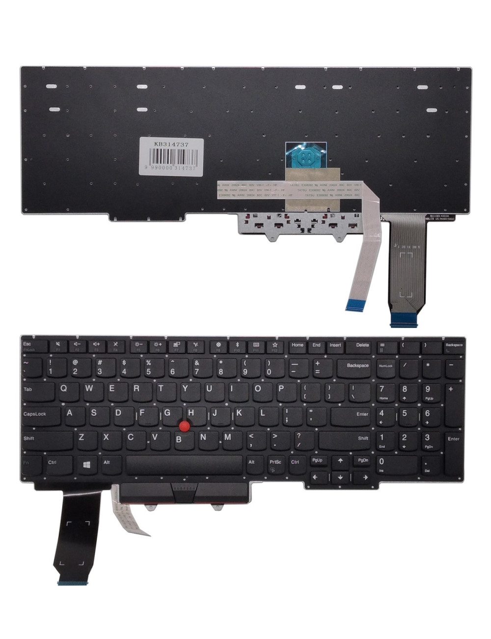 Keyboard LENOVO Thinkpad E15 Gen 2, with trackpoint, US